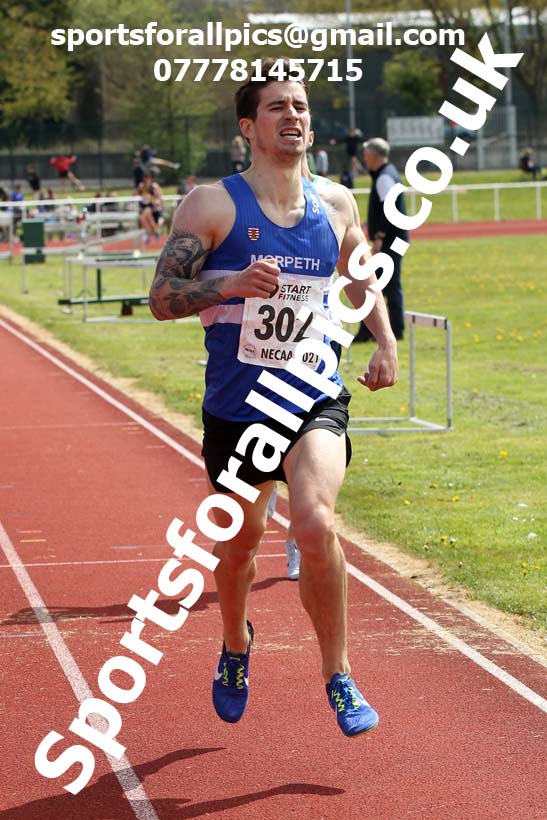 1500 metres, 2021 NECAA Middlesbrough Open Meting, Sunday, May 9th. Photo: David T. Hewitson/Sports for All Pics